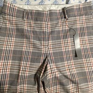 LOFT Multicolor Plaid Trousers